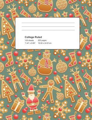 Read Online Gingerbread Design Composition Notebook: Big Composition Book, Journal, Cute Notebooks, Cool Notebooks, School Books (7.44 X 9.69) Large, Composition Notebook College Ruled Paper, 100 Sheets -  | ePub