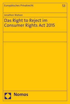 Download Das Right to Reject Im Consumer Rights ACT 2015 - Jonathon Watson | ePub