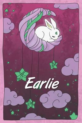 Full Download Earlie: personalized notebook sleeping bunny on the moon with stars softcover 120 pages blank useful as notebook, dream diary, scrapbook, journal or gift idea - Jenny Illus file in ePub