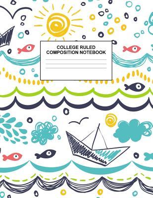 Read Online College Ruled Composition Notebook: Cute Blank Lined Journal to Write In with White Paper Rule Pages for School Subject and Writing Pad: Design Code A4 5569 - Nifty Prints file in PDF