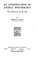 Download An Introduction to Animal Psychology : The Behavior of the Rat - Norman Leslie Munn file in ePub